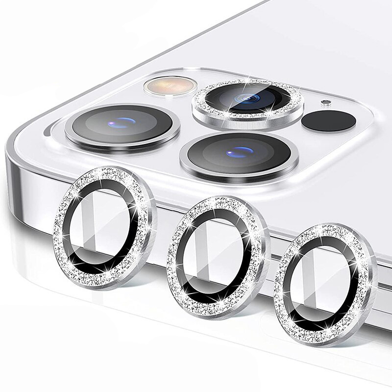 Γυαλί Προστασίας Hard Diamond Camera Lens with Metal Ring  Iphone 14 Pro (6.1'')/14 Pro Max (6.7") Tempered Glass 9H AntiCrash / AntiShock Gold