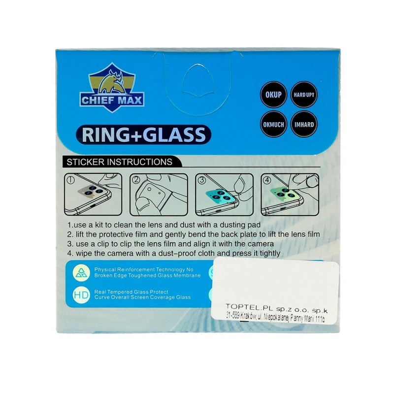Γυαλί Προστασίας Hard Diamond Camera Lens with Metal Ring  Iphone 14 Pro (6.1'')/14 Pro Max (6.7") Tempered Glass 9H AntiCrash / AntiShock Gold