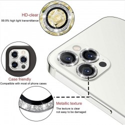 Γυαλί Προστασίας Hard Diamond Camera Lens with Metal Ring Samsung Galaxy S24 Ultra 5G S928 Tempered Glass 9H AntiCrash / AntiShock Black
