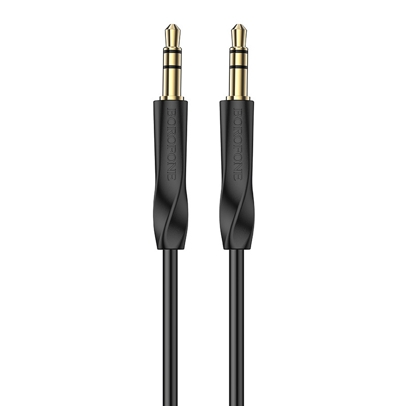 Καλώδιο Data Borofone AUX BL16 - Jack 3,5mm to Jack 3,5mm 1m Black