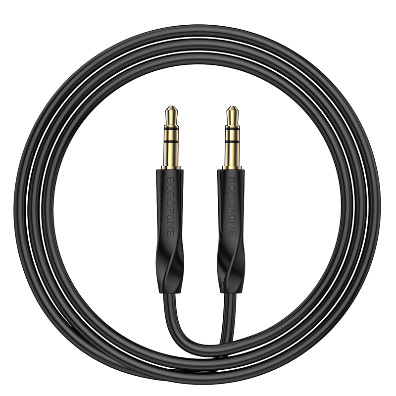 Καλώδιο Data Borofone AUX BL16 - Jack 3,5mm to Jack 3,5mm 1m Black