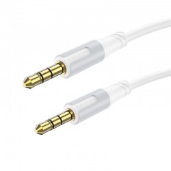 Καλώδιο Data Borofone AUX BL19 Creator - Jack 3,5mm to Jack 3,5mm 1m White