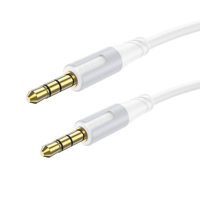 Καλώδιο Data Borofone AUX BL19 Creator - Jack 3,5mm to Jack 3,5mm 1m White