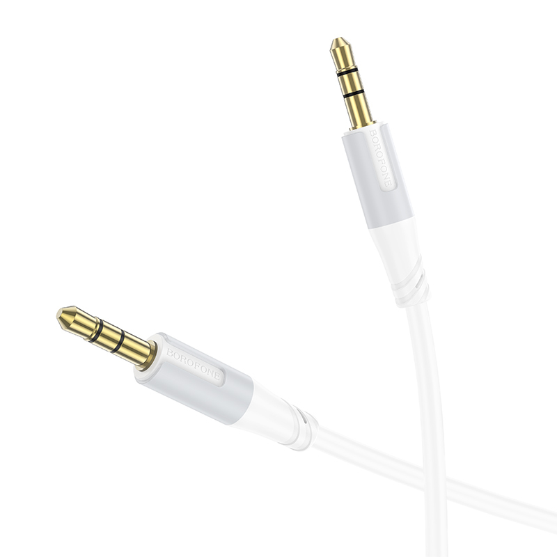 Καλώδιο Data Borofone AUX BL19 Creator - Jack 3,5mm to Jack 3,5mm 1m White