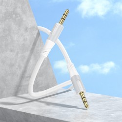 Καλώδιο Data Borofone AUX BL19 Creator - Jack 3,5mm to Jack 3,5mm 1m White