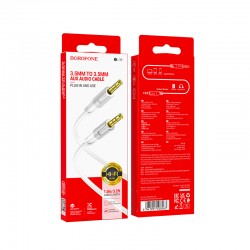 Καλώδιο Data Borofone AUX BL19 Creator - Jack 3,5mm to Jack 3,5mm 1m White