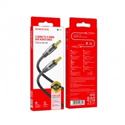 Καλώδιο Data Borofone AUX BL19 Creator - Jack 3,5mm to Jack 3,5mm 1m Black