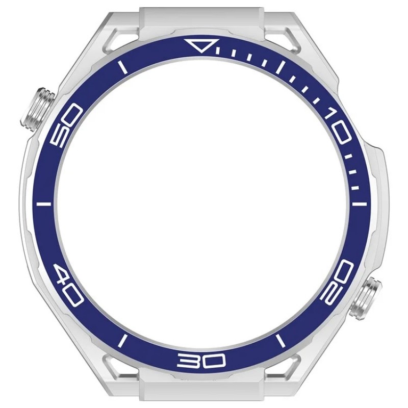 Θήκη PC Protective Case High-End Anti-Drop Watch Frame Huawei Watch 4 Pro Silver-Blue