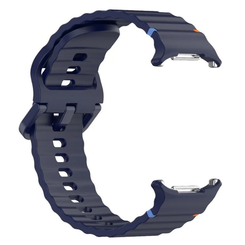 Ανταλλακτικό λουράκι Silicone Wave Pattern Samsung Galaxy Watch Ultra (47mm) Midnight Blue