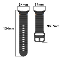 Ανταλλακτικό λουράκι Silicone Wave Pattern Samsung Galaxy Watch Ultra (47mm) Grey