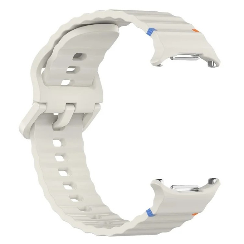 Ανταλλακτικό λουράκι Silicone Wave Pattern Samsung Galaxy Watch Ultra (47mm) Starlight