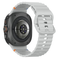 Ανταλλακτικό λουράκι Silicone Wave Pattern Samsung Galaxy Watch Ultra (47mm) Grey