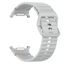 Ανταλλακτικό λουράκι Silicone Wave Pattern Samsung Galaxy Watch Ultra (47mm) Grey