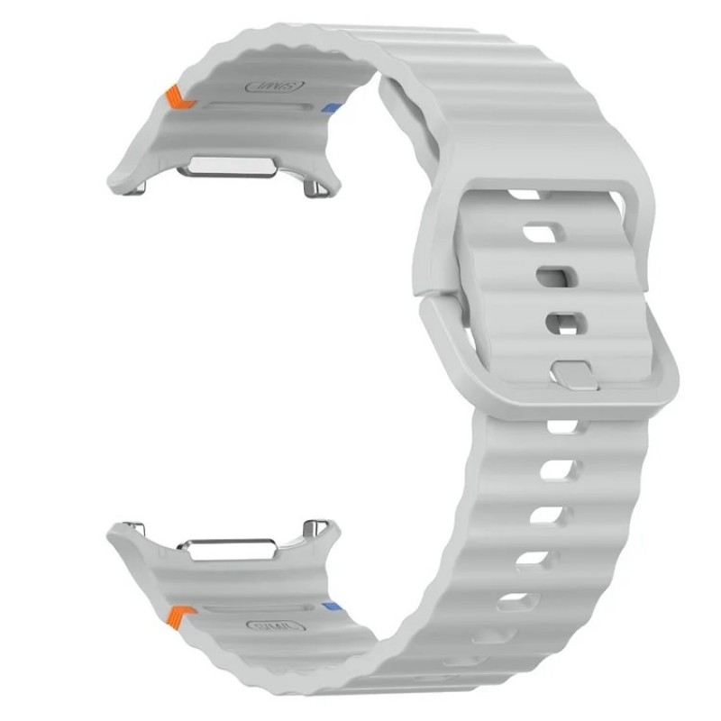 Ανταλλακτικό λουράκι Silicone Wave Pattern Samsung Galaxy Watch Ultra (47mm) Grey