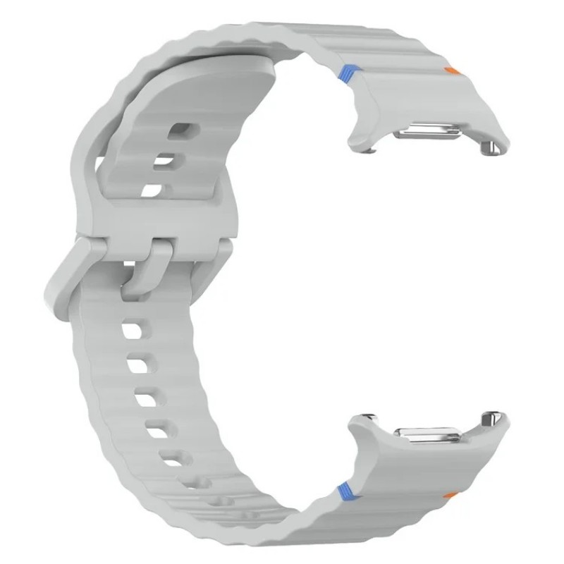 Ανταλλακτικό λουράκι Silicone Wave Pattern Samsung Galaxy Watch Ultra (47mm) Grey