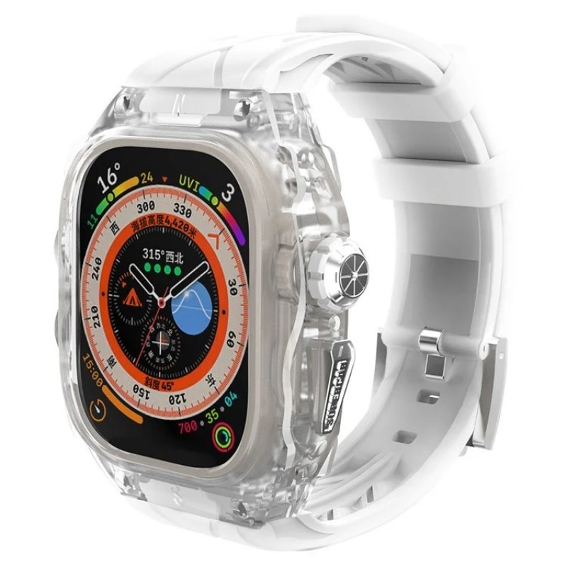 Ανταλλακτικό Λουράκι & Αδιάβροχη θήκη Shellbox by Redpepper Apple Watch Series 7/8/9 Ultra (49mm) White Ανταλλακτικό Λουράκι & Αδιάβροχη θήκη Shellbox by Redpepper Apple Watch Series 7/8/9 Ultra (49mm) White
