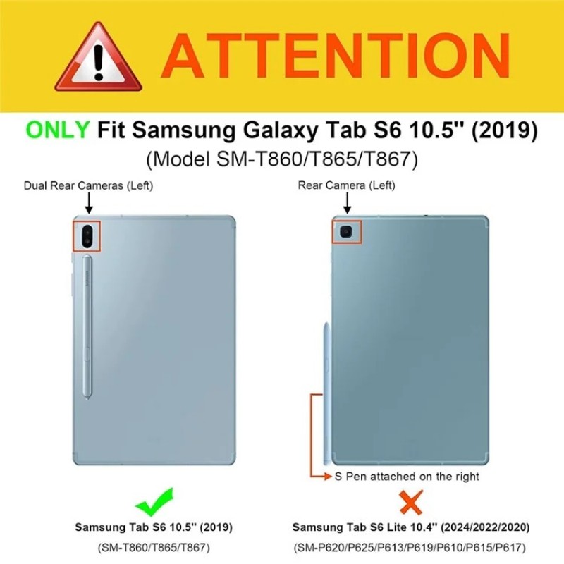 Θήκη Πληκτρολογίου & Keyboard QWERTY Samsung Galaxy Tab S6 T860 / T865 Black
