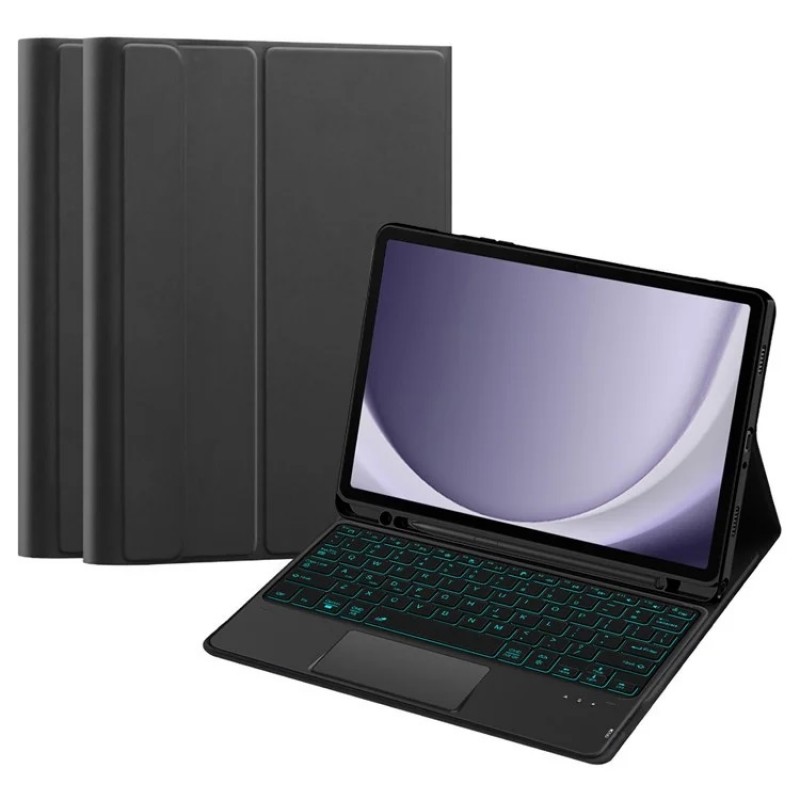 Θήκη Πληκτρολογίου/ Υποδοχή Γραφίδας & Keyboard QWERTY with Backlight & TouchPad Samsung Galaxy Tab A9+ Plus 11.0 X210 / X215 / X216 Black Θήκη Πληκτρολογίου/ Υποδοχή Γραφίδας & Keyboard QWERTY with Backlight & TouchPad Samsung Galaxy Tab A9+ Plus 11.0 X210 / X215 / X216 Black