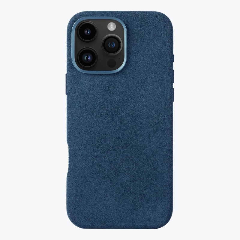 Θήκη Alcantara Full Wrap Case with MagSafe Apple iPhone 16 Pro Max (6.9") Blue
