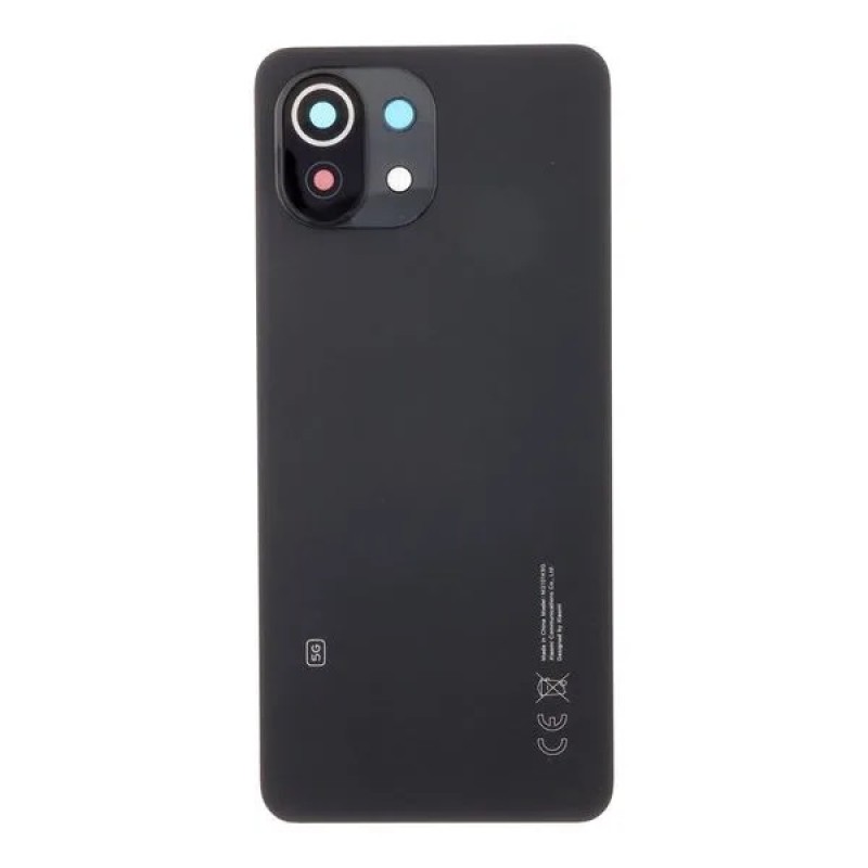 Καπάκι Μπαταρίας Xiaomi 11 Lite 5G NE/ Mi 11 Lite 5G/ Mi 11 Lite With Camera Lens Black (OEM)