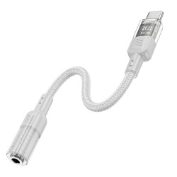 Αντάπτορας Hoco Type C to Jack 3,5 mm LS37 Transparent Gray Αντάπτορας Hoco Type C to Jack 3,5 mm LS37 Transparent Gray