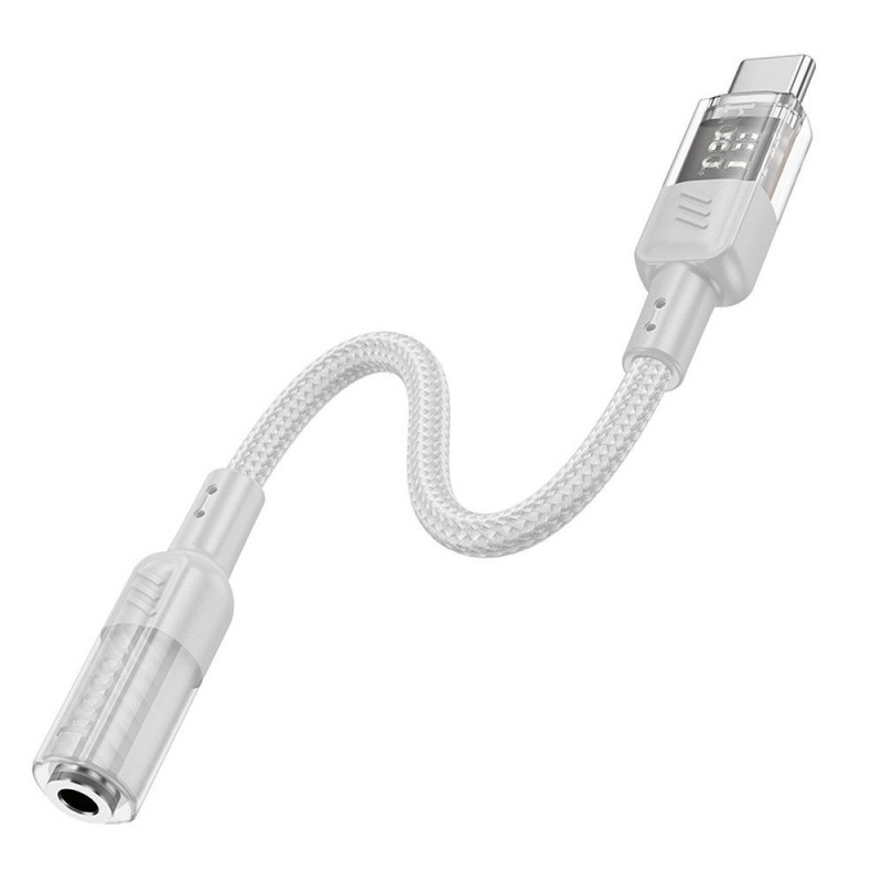 Αντάπτορας Hoco Type C to Jack 3,5 mm LS37 Transparent Gray Αντάπτορας Hoco Type C to Jack 3,5 mm LS37 Transparent Gray