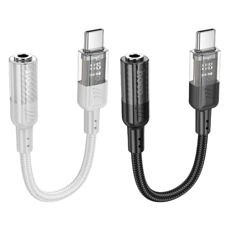 Αντάπτορας Hoco Type C to Jack 3,5 mm LS37 Transparent Gray Αντάπτορας Hoco Type C to Jack 3,5 mm LS37 Transparent Gray