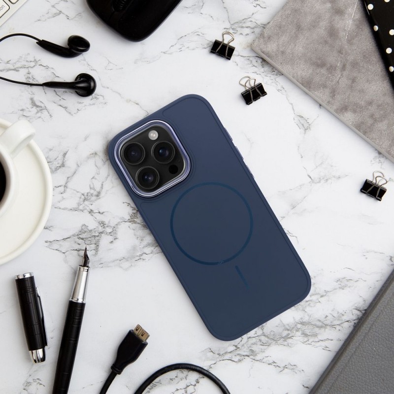 Θήκη Frame Mag Cover Case Apple iPhone 13 (6.1") Navy Blue