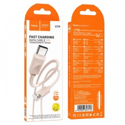 Καλώδιο Data Hoco USB A to Type C 3A X114 1m Pink