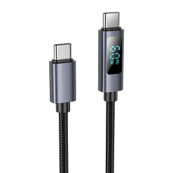 Καλώδιο Data Hoco Type C to Type C with Display 3A 60W X112 1m Black Καλώδιο Data Hoco Type C to Type C with Display 3A 60W X112 1m Black