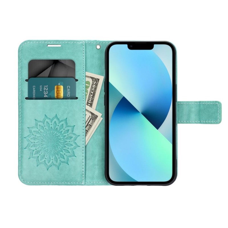 Θήκη Mezzo Book Case Samsung Galaxy A14 4G SM-A145 / A14 5G SM-A146 Mandala Green
