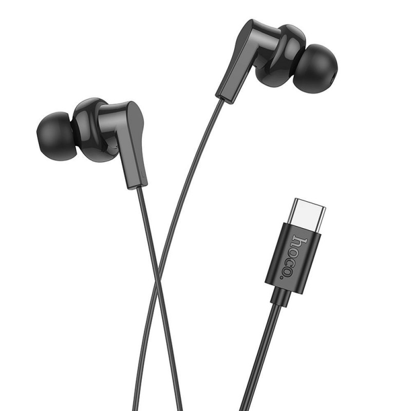 Ακουστικά Handsfree Earphones Hoco M114 In-ear Type-C Black