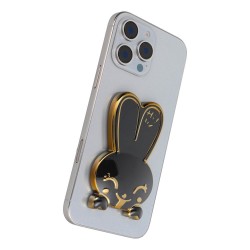 Βάση Στήριξης Universal Phone Stand Holder Rabbit - Stick-On Black