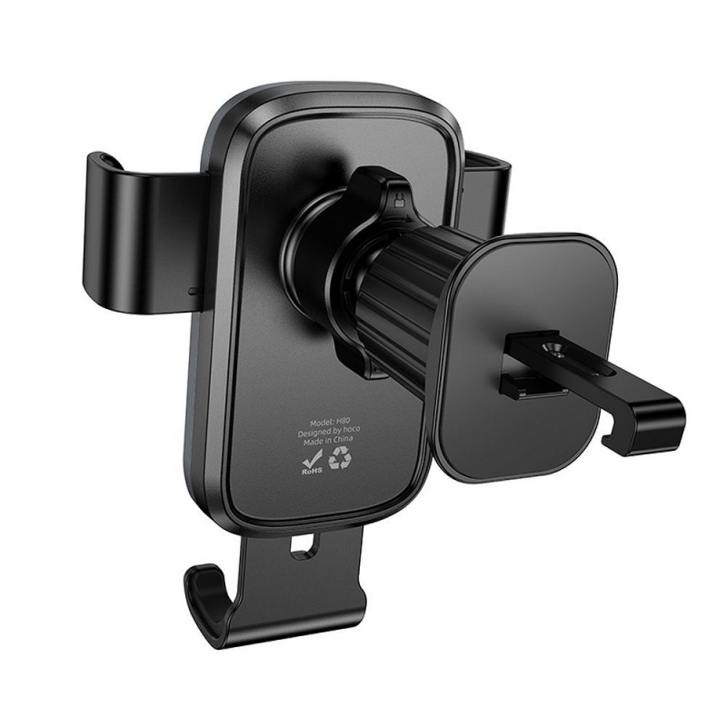 Βάση Αυτοκινήτου Hoco H80 Air Vent Gravity Car Holder Black Metal Gray Βάση Αυτοκινήτου Hoco H80 Air Vent Gravity Car Holder Black Metal Gray