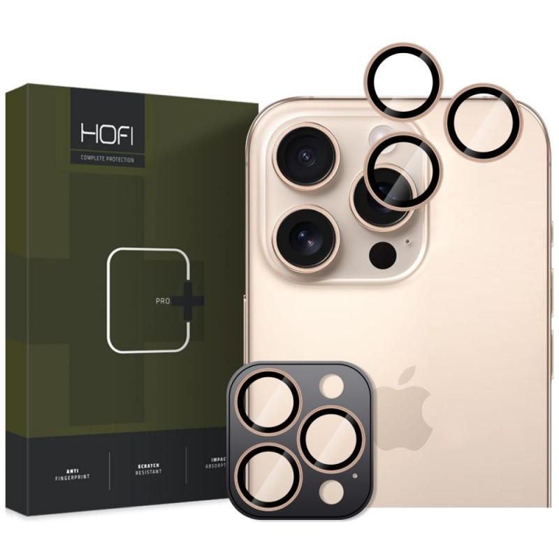 Γυαλί Προστασίας Hofi CamRing Pro+ Apple iPhone 16 Pro (6.3")/ iPhone 16 Pro Max (6.9") 9H Camera Lens Desert Titanium