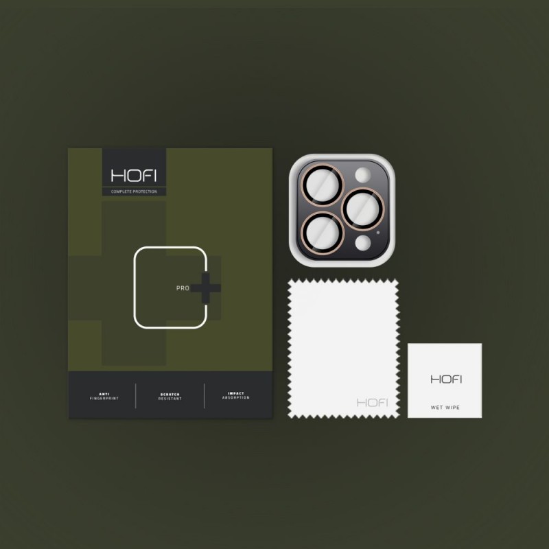 Γυαλί Προστασίας Hofi CamRing Pro+ Apple iPhone 16 Pro (6.3")/ iPhone 16 Pro Max (6.9") 9H Camera Lens Desert Titanium