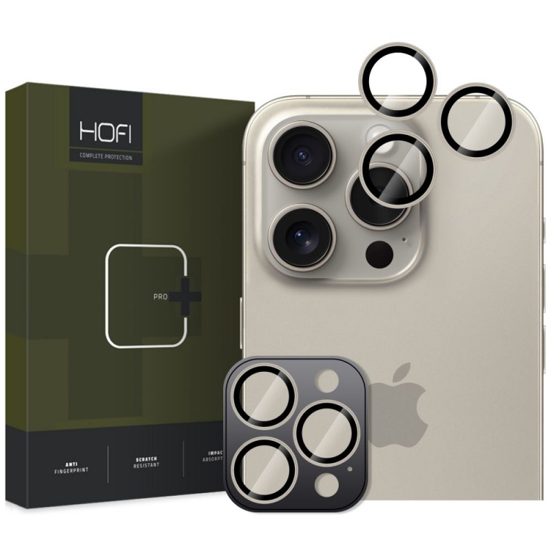 Γυαλί Προστασίας Hofi CamRing Pro+ Apple iPhone 16 Pro (6.3")/ iPhone 16 Pro Max (6.9") 9H Camera Lens Natural Titanium