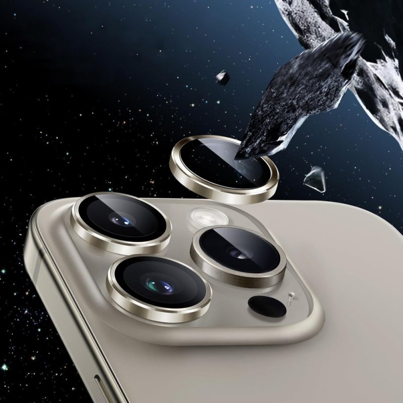 Γυαλί Προστασίας Hofi CamRing Pro+ Apple iPhone 16 Pro (6.3")/ iPhone 16 Pro Max (6.9") 9H Camera Lens Natural Titanium