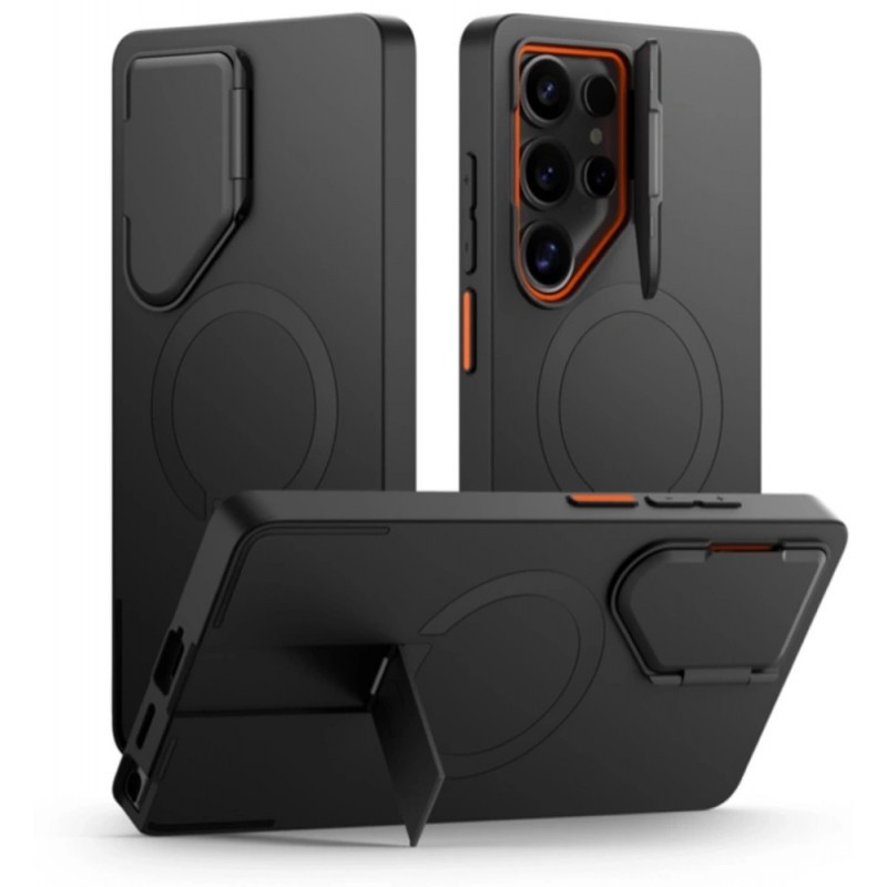 Θήκη Tech-Protect Kevlar Aura Magsafe Case Samsung Galaxy S25 Ultra 5G S938 Black/Orange