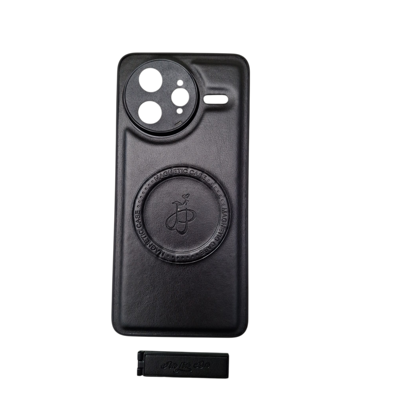 Θήκη PC & TPU Leather Strap Cover Magsafe with Separate Stand  Xiaomi Poco F7 Ultra / K80 Pro Black