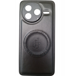 Θήκη PC & TPU Leather Strap Cover Magsafe with Separate Stand  Xiaomi Poco F7 Pro / K80  Black
