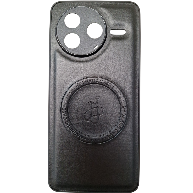 Θήκη PC & TPU Leather Strap Cover Magsafe with Separate Stand  Xiaomi Poco F7 Pro / K80  Black