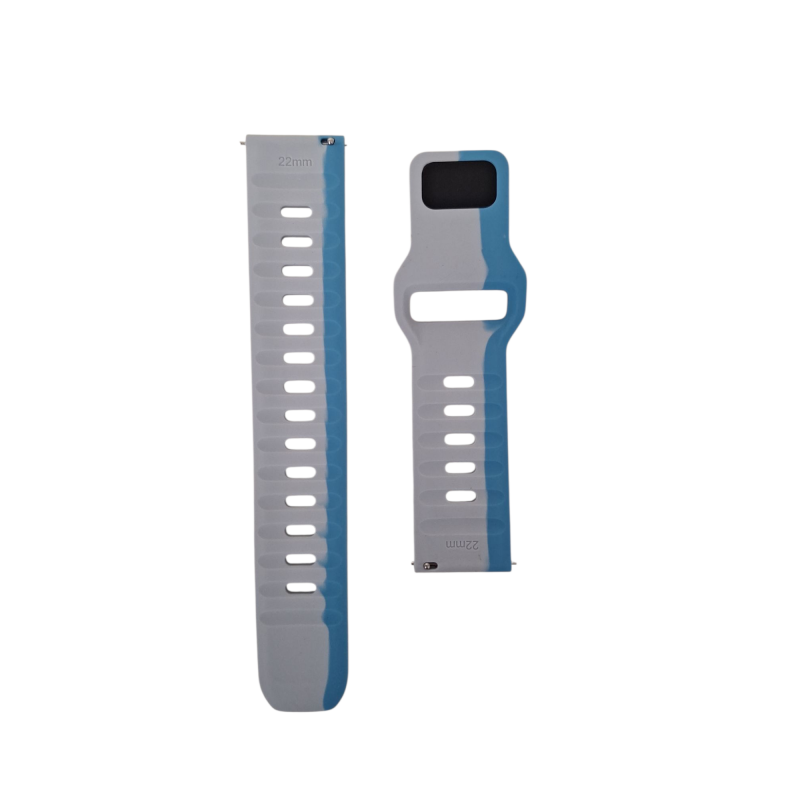 Ανταλλακτικό λουράκι Dual Color Silicone Xiaomi Watch 2 / Watch 2 Pro / Watch S3 (22mm) Grey/Blue