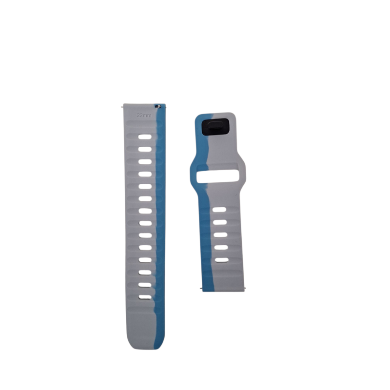 Ανταλλακτικό λουράκι Dual Color Silicone Xiaomi Watch 2 / Watch 2 Pro / Watch S3 (22mm) Grey/Blue