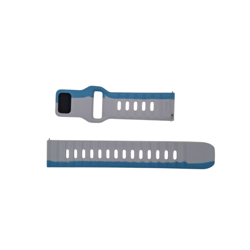 Ανταλλακτικό λουράκι Dual Color Silicone Xiaomi Watch 2 / Watch 2 Pro / Watch S3 (22mm) Grey/Blue