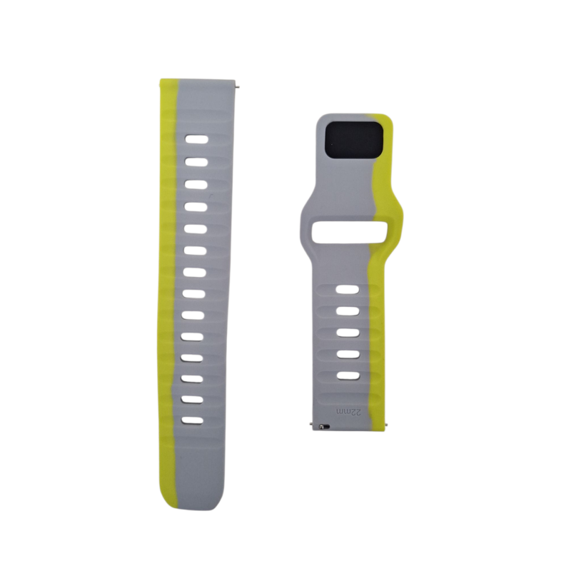 Ανταλλακτικό λουράκι Dual Color Silicone Xiaomi Watch 2 / Watch 2 Pro / Watch S3 (22mm) Grey/Yellow