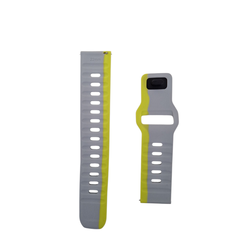 Ανταλλακτικό λουράκι Dual Color Silicone Xiaomi Watch 2 / Watch 2 Pro / Watch S3 (22mm) Grey/Yellow
