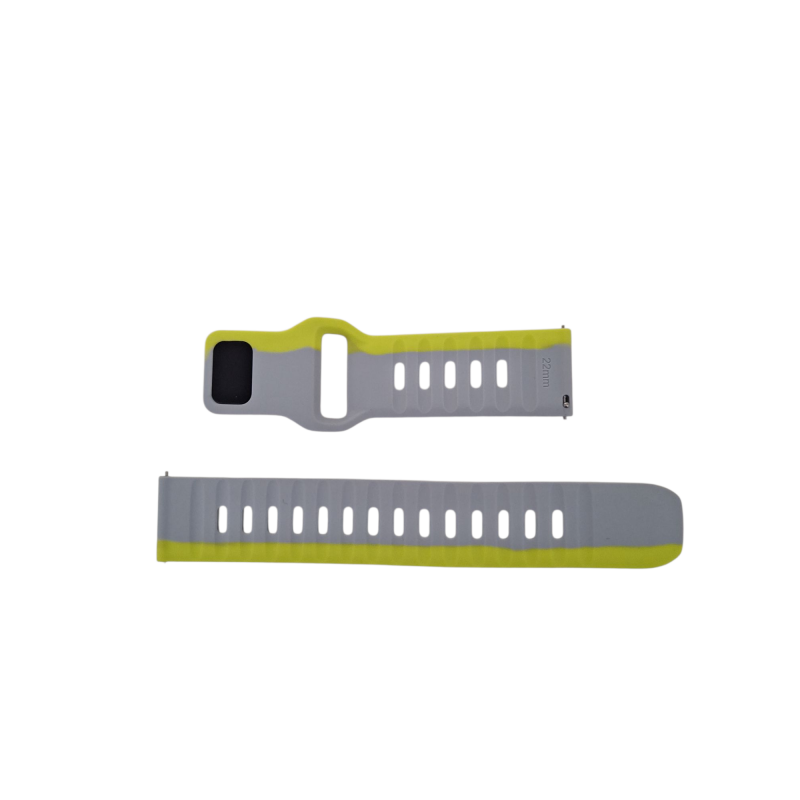 Ανταλλακτικό λουράκι Dual Color Silicone Xiaomi Watch 2 / Watch 2 Pro / Watch S3 (22mm) Grey/Yellow