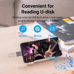 Μετατροπέας Vention USB-C Male σε USB-A Female (CDQH0) Grey