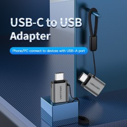 Μετατροπέας Vention USB-C Male σε USB-A Female (CDQH0) Grey